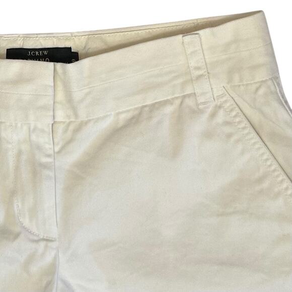 J. Crew Chino Cotton Shorts White 68925 Size 0 - Picture 3 of 7